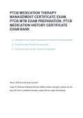 PTCB Medication Therapy Management Certificate Exam Preparation and Medication History Certificate Exam Bank