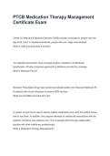 PTCB Medication Therapy Management Certificate Exam 2026&sol;2027