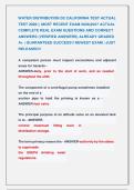 WATER DISTRIBUTION D2 CALIFORNIA TEST ACTUAL &NewLine;TEST 2026 &vert;&vert; MOST RECENT EXAM 2026&vert;2027 ACTUAL &NewLine;COMPLETE REAL EXAM QUESTIONS AND CORRECT &NewLine;ANSWERS &lpar;VERIFIED ANSWERS&rpar; ALREADY GRADED  &NewLine;A&plus; &vert; GUARANTEED SUCCESS&excl;&excl; NEWEST EXAM &vert; JUST &NewLine;RELEASED&excl;&excl; 