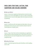 WGU C801 XTM1 TASK 2 ACTUAL TASK&NewLine;QUESTIONS AND SOLVED ANSWERS