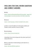 WGU C801 XTM1 TASK 2 REVIEW QUESTIONS&NewLine;AND CORRECT ANSWERS