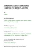 HONDROS NUR 176 TEST 1 EXAM REVIEW&NewLine;QUESTIONS AND CORRECT ANSWERS&NewLine;