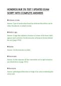HONDROS NUR 176 TEST 1 UPDATED EXAM&NewLine;SCRIPT WITH COMPLETE ANSWERS