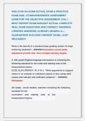 WGU D184 OA EXAM ACTUAL EXAM & PRACTICE &NewLine;EXAM 2026 &vert; STANDARDSBASED ASSESSMENT  &NewLine;EXAM FOR THE OBJECTIVE ASSESSMENT &lpar;OA&rpar; &vert;&vert; &NewLine;MOST RECENT EXAM 2026&vert;2027 ACTUAL COMPLETE &NewLine;REAL EXAM QUESTIONS AND CORRECT ANSWERS &NewLine;&lpar;VERIFIED ANSWERS&rpar; ALREADY GRADED A&plus; &vert; &NewLine;
