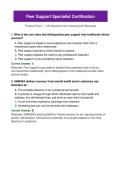 Peer Support Specialist Certification &mdash; Practice Exam&comma; 120 Questions with Answers and Rationales