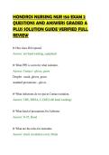 HONDROS NURSING NUR 150 EXAM 2&NewLine;QUESTIONS AND ANSWERS GRADED A&NewLine;PLUS SOLUTION GUIDE VERIFIED FULL&NewLine;REVIEW