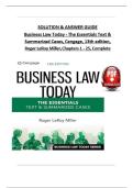 Solution and Answer Guide for Business Law Today&colon; The Essentials&comma; 13th Edition by Roger LeRoy Miller &ndash; Chapters 1&ndash;25