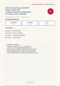 IELTS International English Language Testing System Academic Exam 2026&sol;2027 &ndash; Questions and Answers &vert; 100&percnt; Verified &vert; Complete Verified Answers &ndash; Pass Guaranteed &ndash; A&plus; Graded&NewLine;&NewLine;