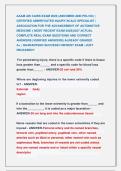 AAAM AIS CAISS EXAM 2026 &lpar;ABDOMEN AND PELVIC&rpar; &vert;  &NewLine;CERTIFIED ABBREVIATED INJURY SCALE SPECIALIST &vert; &NewLine;ASSOCIATION FOR THE ADVANCEMENT OF AUTOMOTIVE &NewLine;MEDICINE &vert;&vert; MOST RECENT EXAM 2026&vert;2027 ACTUAL &NewLine;COMPLETE REAL EXAM QUESTIONS AND CORRECT &NewLine;ANSWERS &lpar;VERIFI