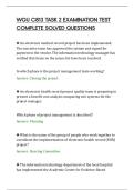 WGU C813 TASK 2 EXAMINATION TEST&NewLine;COMPLETE SOLVED QUESTIONS