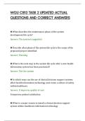 WGU C813 TASK 2 UPDATED ACTUAL&NewLine;QUESTIONS AND CORRECT ANSWERS