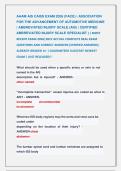AAAM AIS CAISS EXAM 2026 &lpar;FACE&rpar; &vert; ASSOCIATION &NewLine;FOR THE ADVANCEMENT OF AUTOMOTIVE MEDICINE &NewLine;&vert; ABBREVIATED INJURY SCALE &lpar;AIS&rpar; &vert; CERTIFIED  &NewLine;ABBREVIATED INJURY SCALE SPECIALIST &vert;&vert; MOST &NewLine;RECENT EXAM 2026&vert;2027 ACTUAL COMPLETE REAL EXAM &NewLine;QUESTIONS AND CORR