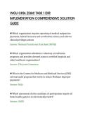 WGU C816 ZQM1 TASK 1 EHR&NewLine;IMPLEMENTATION COMPREHENSIVE SOLUTION&NewLine;GUIDE