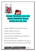 Oregon Pesticide Laws and Safety Exam 2026&sol;2027 &ndash; 80&plus; Questions & Answers &vert; Licensing&comma; RUPs&comma; WPS&comma; FIFRA&comma; PPE&comma; IPM&comma; Drift & Pesticide Labels