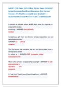AAERT CDR Exam 2026 &vert;&vert; Most Recent Exam 2026&vert;2027 &NewLine;Actual Complete Real Exam Questions And Correct &NewLine;Answers &lpar;Verified Answers&rpar; Already Graded A&plus; &vert; &NewLine;Guaranteed Success&excl; Newest Exam &vert; Just Released&excl;&excl;
