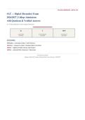 SAT Scholastic Aptitude Test Digital December Exam 2026&sol;2027 &ndash; Questions and Answers &vert; 100&percnt; Verified &vert; Complete Verified Answers &ndash; Pass Guaranteed &ndash; A&plus; Graded&NewLine;&NewLine;
