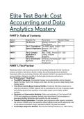 2026&sol;2027 Elite Test Bank&colon; Cost Accounting & Data Analytics Mastery &vert; Advanced Q&A &plus; Comprehensive Rationales