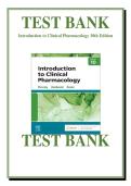 Test Bank for Introduction to Clinical Pharmacology 10th Edition by Visovsky&comma; Zambroski & Hosler &vert; ISBN 9780323755351