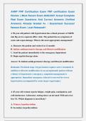 AANP FNP Certification Exam FNP certification Exam &NewLine;Review &vert;&vert; Most Recent Exam 2026&vert;2027 Actual Complete &NewLine;Real Exam Questions And Correct Answers &lpar;Verified &NewLine;Answers&rpar; Already Graded A&plus; &vert; Guaranteed Success&excl; &NewLine;Newest Exam &vert; Just Released&excl;&excl;
