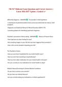 NR 547 Midterm Exam Questions and Correct Answers &vert; Latest 2026-2027 Update &vert; Graded A&plus; 