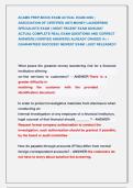 ACAMS PREP-MOCK EXAM ACTUAL EXAM 2026 &vert; &NewLine;ASSOCIATION OF CERTIFIED ANTI-MONEY LAUNDERING &NewLine;SPECIALISTS EXAM &vert;&vert; MOST RECENT EXAM 2026&vert;2027 &NewLine;ACTUAL COMPLETE REAL EXAM QUESTIONS AND CORRECT &NewLine;ANSWERS &lpar;VERIFIED ANSWERS&rpar; ALREADY GRADED A&plus; &vert; &NewLine;GUARANTEED SUCCE