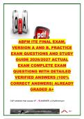 ABFM ITE Final Exam 2026&sol;2027 Version A & B &ndash; Complete Family Medicine Practice Questions & Verified Answers &vert; ABFM ITE &vert; American Board of Family Medicine