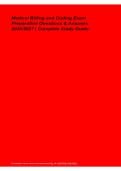 Medical Billing & Coding Exam Preparation 2026&sol; 2027 &ndash; Questions & Answers&comma; Complete Study Guide