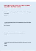 WGU Assessing and Monitoring Student Learning D659 Key Terms &vert; Complete Key Terms & Definitions &vert; 2026&sol;2027