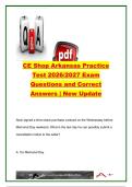 CE Shop Arkansas Real Estate Practice Test 2026&sol;2027 &ndash; 300&plus; Questions & Correct Answers &vert; AREC License Law&comma; Agency&comma; Contracts&comma; Trust Accounts&comma; Fair Housing & Property Management &vert; The CE Shop