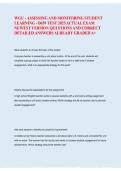 WGU Assessing and Monitoring Student Learning D659 Test &vert; 2026&sol;2027 Latest Version &vert; Complete Questions & Detailed Answers &vert; A&plus; Study Resource