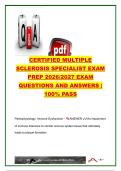Certified Multiple Sclerosis Specialist Exam Prep 2026&sol;2027 &ndash; 100&plus; Questions & Answers &vert; MS Pathophysiology&comma; Diagnosis&comma; McDonald Criteria&comma; MRI&comma; Disease-Modifying Therapies&comma; Symptoms & Rehabilitation
