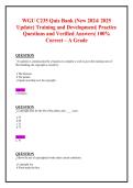 WGU C235 Training and Development Quiz Bank &vert; Practice Questions & Answers &vert; Complete Exam Prep &vert; 2026&sol;2027