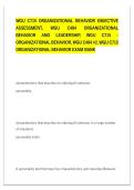 WGU C715 Organizational Behavior Objective Assessment &vert; Complete Exam Questions & Answers &vert; 2026&sol;2027