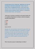 ACVPM EXAM ACTUAL EXAM 2026 &vert; AMERICAN COLLEGE OF  &NewLine;VETERINARY PREVENTIVE MEDICINE &vert; PUBLIC HEALTH &vert;  &NewLine;PUBLIC HEALTH ADMIN&sol;EDUCATION &vert;&vert; MOST RECENT EXAM &NewLine;2026&vert;2027 ACTUAL COMPLETE REAL EXAM QUESTIONS AND CORRECT &NewLine;ANSWERS &lpar;VERIFIED ANSWERS&rpar; ALREADY GRA
