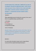 ACVPM EXAM ACTUAL EXAM 2026 &vert; AMERICAN COLLEGE OF  &NewLine;VETERINARY PREVENTIVE MEDICINE EXAM &vert;&vert; MOST RECENT &NewLine;EXAM 2026&vert;2027 ACTUAL COMPLETE REAL EXAM QUESTIONS &NewLine;AND CORRECT ANSWERS &lpar;VERIFIED ANSWERS&rpar; ALREADY &NewLine;GRADED A&plus; &vert; GUARANTEED SUCCESS&excl;&excl; NEWEST EXAM &vert; 