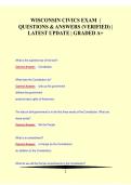 Wisconsin Civics Exam Questions & Answers &vert; Latest Practice Test