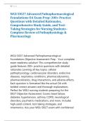 WGU D027 Advanced Pathopharmacological &NewLine;Foundations OA Exam Prep&colon; 300&plus; Practice &NewLine;Questions with Detailed Rationales&comma; &NewLine;Comprehensive Study Guide&comma; and Test&NewLine;Taking Strategies for Nursing Students - &NewLine;Complete Review of Pathophysiology & &NewLine;Pharmacology