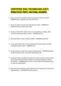 CERTIFIED EKG TECHNICIAN EXAMS WITH CORRECT ANSWERS &sol;GRADED A&plus; &sol;ACTUAL EXAMS 