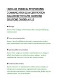 HSCO 508 STUDIES IN INTERPERSONAL&NewLine;COMMUNICATION 2026 CERTIFICATION&NewLine;EVALUATION TEST PAPER QUESTIONS&NewLine;SOLUTIONS GRADED A PLUS