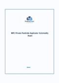 MPC Private Pesticide Applicator Commodity Exam &vert; Practice Questions & Answers