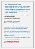 APEA PATHOPHYSIOLOGY EXAM  &NewLine;ACTUAL EXAM 2026 &vert;&vert; MOST RECENT EXAM 2026&vert;2027 &NewLine;ACTUAL COMPLETE REAL EXAM QUESTIONS AND &NewLine;CORRECT ANSWERS &lpar;VERIFIED ANSWERS&rpar; ALREADY &NewLine;GRADED A&plus; &vert; GUARANTEED SUCCESS&excl;&excl; NEWEST &NewLine;EXAM &vert; JUST RELEASED&excl;&excl;