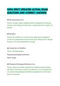 HSPA CRCST UPDATED ACTUAL EXAM&NewLine;QUESTIONS AND CORRECT ANSWERS&NewLine;
