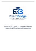 HSED2 NCFE CACHE 3 &ndash; Extended Diploma Health Social Care External Assessment