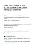 HUD HOUSING COUNSELOR 2026&NewLine;HOUSING COUNSELING PROGRAMS&NewLine;ASSESSMENT STUDY GUIDE
