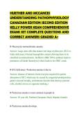 HUETHER AND MCCANCES&NewLine;UNDERSTANDING PATHOPHYSIOLOGY&NewLine;CANADIAN EDITION SECOND EDITION&NewLine;KELLY POWER KEAN COMPREHENSIVE&NewLine;EXAMS SET COMPLETE QUESTIONS AND&NewLine;CORRECT ANSWERS GRADED A&plus;