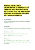 HUETHER AND MCCANCES&NewLine;UNDERSTANDING PATHOPHYSIOLOGY&NewLine;CANADIAN EDITION SECOND EDITION&NewLine;KELLY POWER KEAN TEST BANK SOLVED&NewLine;QUESTIONS WITH VERIFIED RESPONSES&NewLine;FULL SOLUTION GRADED A&plus;&NewLine;