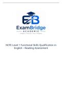 NCFE Level 1 Functional Skills Qualification in English &ndash; Reading Assessment