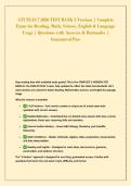ATI TEAS 7 2026 TEST BANK 5 Versions &vert; Complete &NewLine;Exam for Reading&comma; Math&comma; Science&comma; English & Language &NewLine;Usage &vert; Questions with Answers & Rationales &vert; &NewLine;Guaranteed Pass 