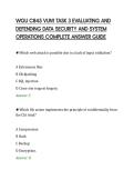 WGU C845 VUN1 TASK 3 EVALUATING AND&NewLine;DEFENDING DATA SECURITY AND SYSTEM&NewLine;OPERATIONS COMPLETE ANSWER GUIDE