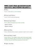 HSRT TEST PREP QUESTION BANK&NewLine;2026 FULL SOLUTIONS GRADED A&plus;&NewLine;